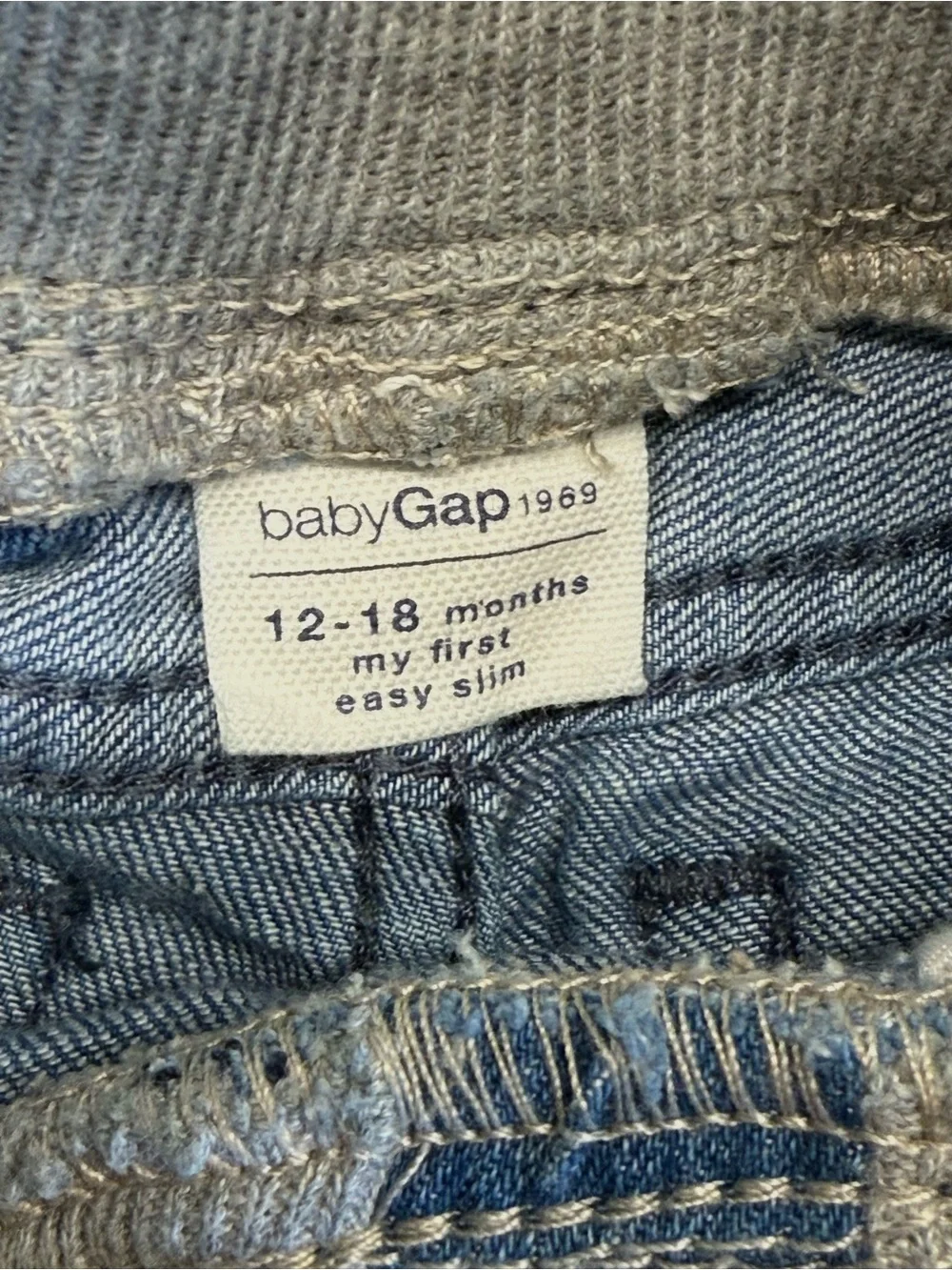 Baby Gap 12-18M Boys Jeans Bundle 3 Denim Pants Pull-On & Snap Waist